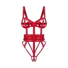 Shiny Obsession – open-crotch body with rhinestone straps – red – L/XL — Photo 6