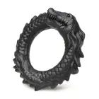 Black Caiman - Silicone Cock Ring - Black — Photo 4