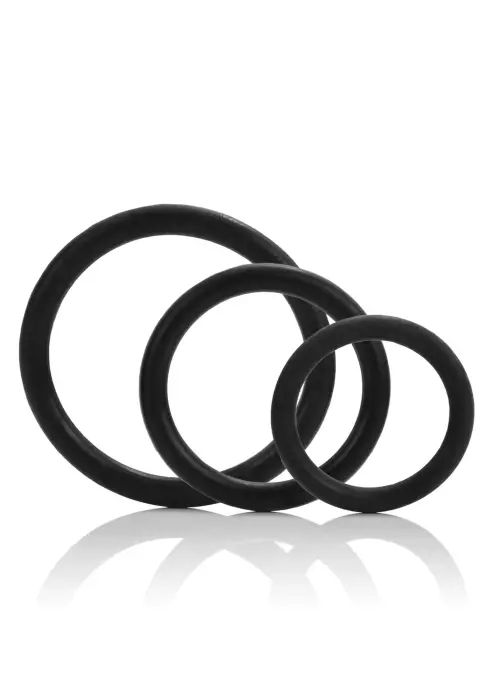 Tri-Rings Cock Ring Set – Black