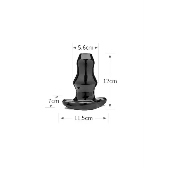 Dubultais tuneļa anālais spraudnis – M – Melns Foto 2