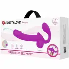 Pretty Love Kelpie Double Strapless силиконовый двойной вибратор 21 см (8.2″) – фиолетовый — Фото 5
