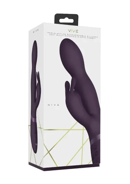 Niva 360° Rotating Rabbit Vibrator – 21.5 cm (8.5″) – Purple