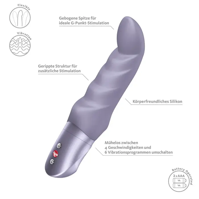 Abby G Вибратор для точки G – 19 см (7.5″) – фиолетовый