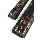 GEISHA Floral Jacquard Vegan Leather Collar & Leash – Black — Photo 3