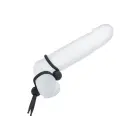 Кольцо для члена Liquid Silicone Dual Lasso – черный — Фото 3