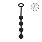 Round Silicone Anal Balls - S - Black Photo