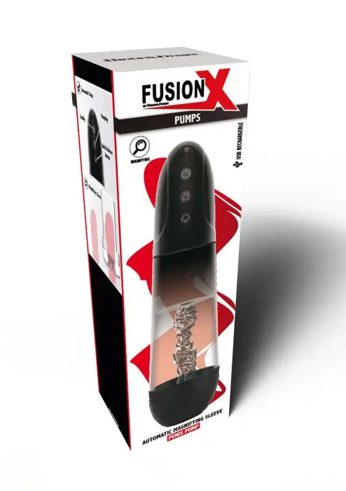 FUSION X automaatne suurendav peenise pump – 21 cm – must