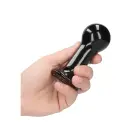 Globy - Klaasist vibraator iminapaga – 20–23 cm (8–9″) – Must — Foto 8