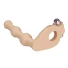 Ultra Soft Bead Cock Ring with Vibrating Bullet and Dildo – 6″ — Photo 5
