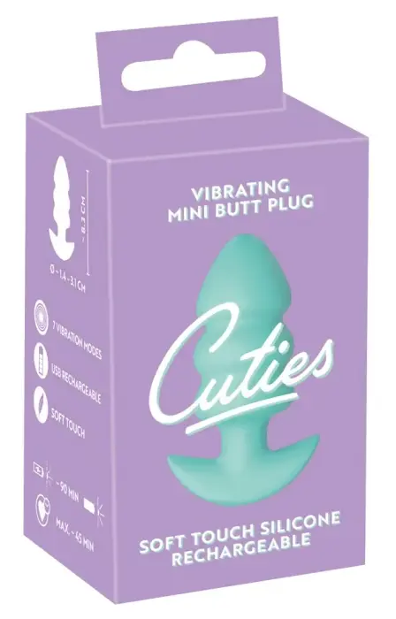 Cuties Set of 3 Vibrating Anal Plugs – 8.3 cm – Green