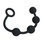 Round Silicone Anal Balls - S - Black Photo