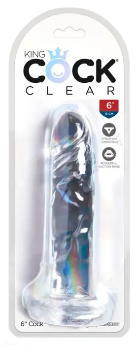 KCC 6 Realistlik dildo – 17.8 cm (7″) – Läbipaistev