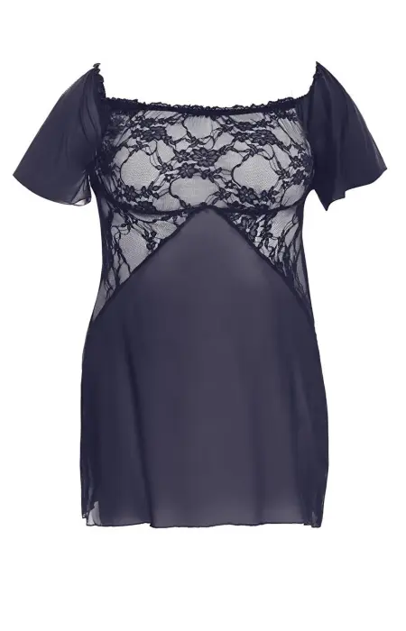 VENEA L+ прозрачная сорочка с кружевным декольте – L Фото num