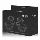 Fetish Submissive Set – регулируемые фиксаторы для запястий и ног с неопреновой подкладкой – чёрные — Фото 2