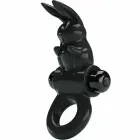 Интимное кольцо Pretty Love BI-210245 с дизайном кролика – 8.5 cm (3.3″) – черный — Фото 1