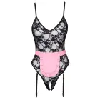 Cottelli Costumes Maid Body S Lace Bodysuit with Adjustable Straps – Black – S — Photo 6