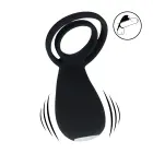 LEVELZ Level 3 Silicone Vibrating Dual Ring with Paw-Shaped Stimulator – Black — Photo 5