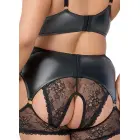 Cottelli CURVES 3-Piece Lace Bra Set with Suspenders – Black – 3XL — Photo 7