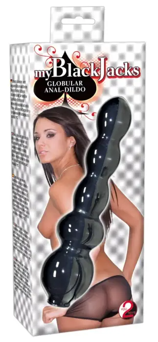 My Black Jacks Lodveida Anālais Dildo – 18 cm (7″) – Melns