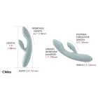 SVAKOM Chika кролик-вибратор – 18.8 cm (7.4″) – бирюзовый/серый — Фото 9