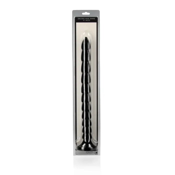 Stacked Anal Snake Dildo – 40 cm (16″) – Black