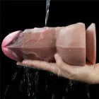 LoveToy Dual Layered Platinum Silicone Cock – realistlik kahekihiline dildo – silikoon – 17,8 cm — Foto 5