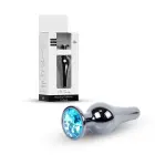 Plug-Jewellery Dark Silver anālais spraudnis – 9.5 cm (3.7″) – Zils — Foto 10