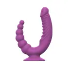 Teazers Double Vibrator with Suction Cup and Remote – Purple — Photo 5