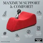 Deluxe Wand Saddle – подушка для секса с карманом для вибратора-микрофона – красная — Фото 9