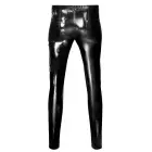 Black Level Men's Vinyl Trousers with Metal Details – Black – S — Photo 9