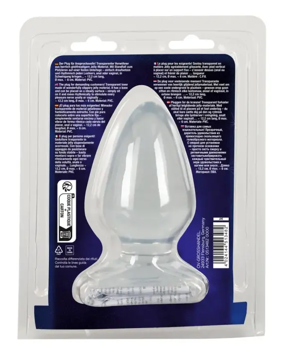 Kristāldzidrs liels spraudnis – 12.2 cm (4.8″) – Caurspīdīgs Foto 9