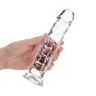 Straight Realistic Dildo with Suction Cup – 20 cm (8″) – Clear — Photo 6