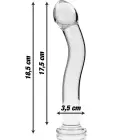 Ibiza Nebula Series Model 18 stikla dildo – 18.5 cm (7.3″) – caurspīdīgs — Foto 3