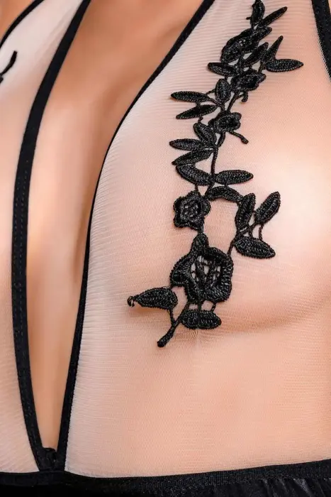 Wetlook боди-платье KIARA – чёрное – M Фото num