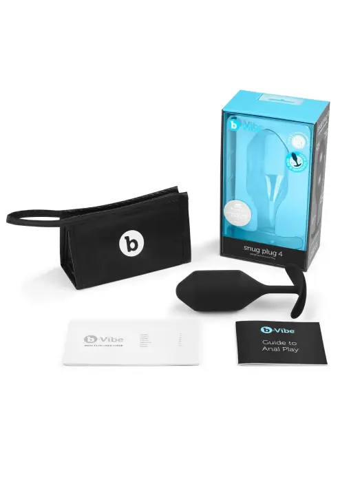 B-Vibe Snug Plug 4 – 14.5 cm – Melns Foto 6