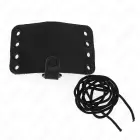 KINK Leather Adjustable Ring with Lace Closure – Black — Photo 3