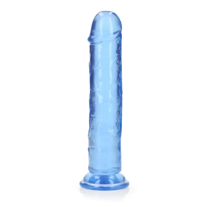 Taisns reālistisks dildo ar piesūcekni – 22 cm (8.7″) – Caurspīdīgs Foto 3