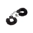 Cuffed in Fur Hairy Handcuffs – Black — Photo 4