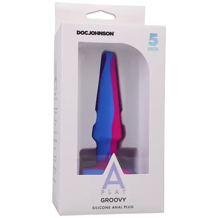 Groovy Silicone Anal Plug – 12 cm (5″) – Multicolored