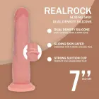 Vive REA225 – realistlik silikoonist dildo libiseva nahaga – ihuvärvi – 18,5 cm — Foto 3