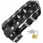 Darkness Vegan Leather Secure Chastity Cage with Adjustable Rings 12.5 cm — Photo 5