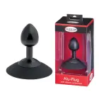 MALESATION Aluminum Anal Plug with Suction Cup – S – Black — Photo 1