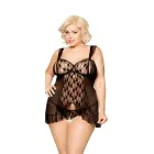 Bianca Plus size babydoll naktskrekls – melns – XL — Foto 1