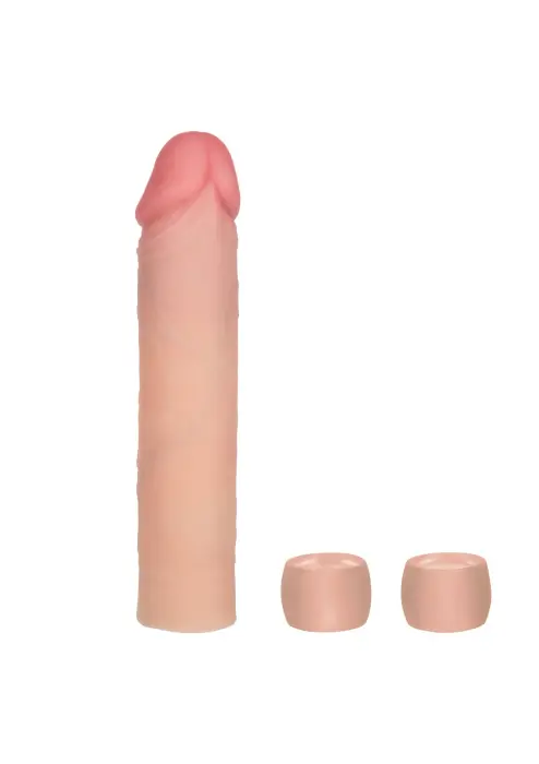 Силиконовая насадка-удлинитель для члена – 20.25 cm – телесный