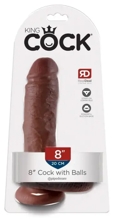 Pipedream King Cock realistlik dildo iminapaga – 21 cm (8″) – pruun
